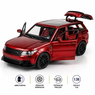 Kit Range Rover Land Rover e Evoke Carrinho Miniatura Fricção abre portas Metal coleção colecionador