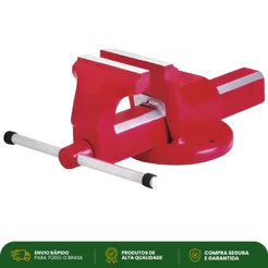 Morsa Torno de Bancada N° 4 Aço Forjado Forjasul 100 mm Abertura Base Fixa