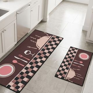 Jogo 2 Tapetes para Cozinha Antiderrapantes Laváveis Kit Completo Proteger Piso