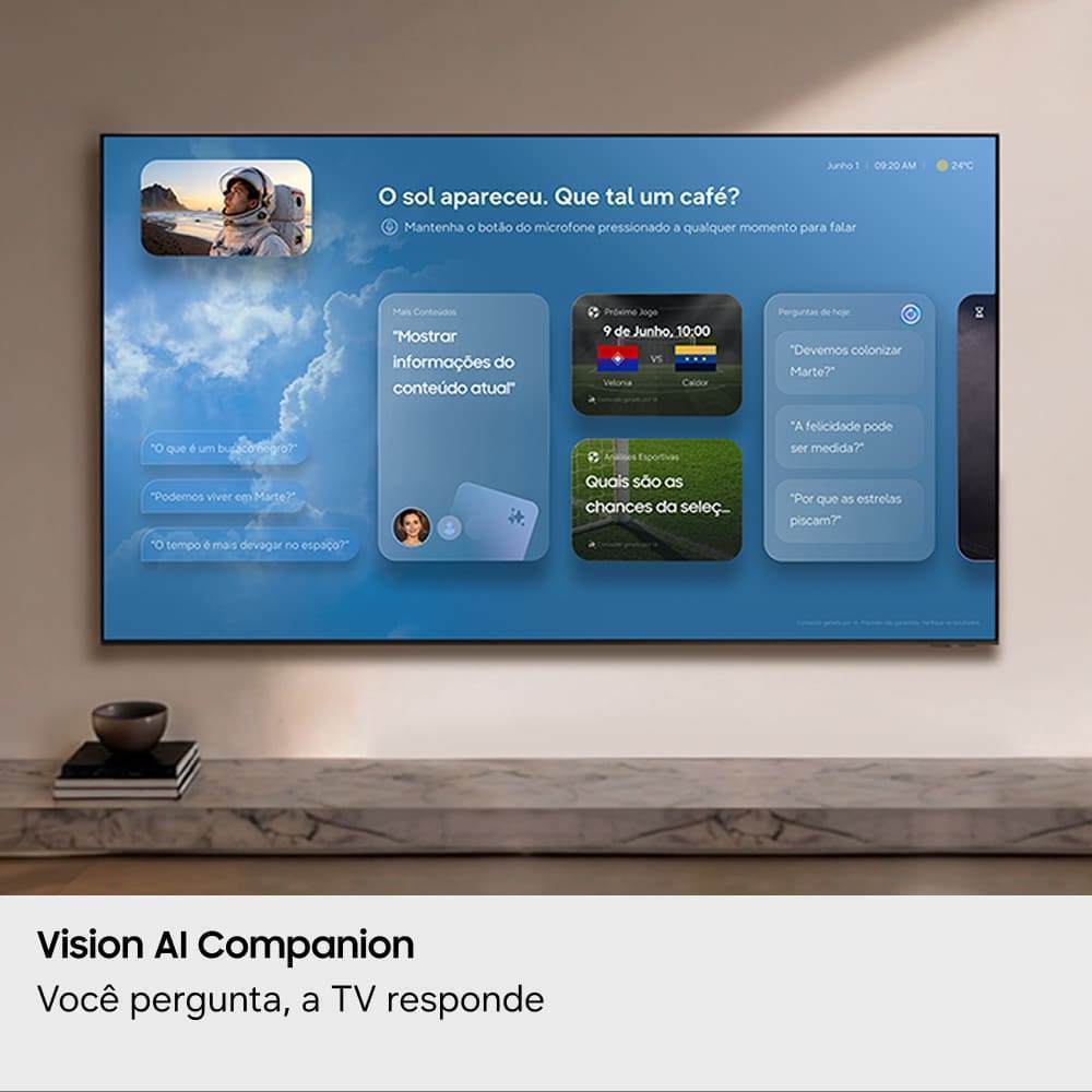 Samsung Smart TV 55" Crystal UHD 4K U8000H 26/2027, Vision AI Companion, Modo Estádio, Xbox Cloud Gaming · foto 2