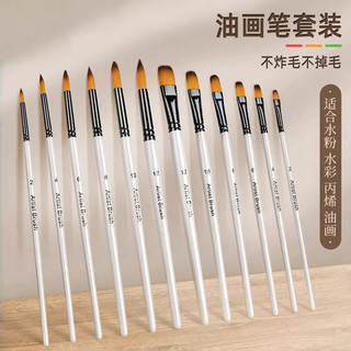 Pincel de giz de água Pintura a óleo Número acrílico Pincel de linha dedicado para iniciantes Pintura de estudante Arte 