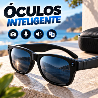 Óculos Inteligentes Smart 5 In 1 Fotos Filmagens Inteligência Artificial Auricular Bluetooth Filmar Lente Troca Treino