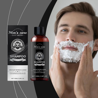 EAST MOON Shampoo para barba masculino limpador hidratante de limpeza suave 9.18