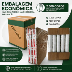 COPO DE AGUA DESCARTÁVEL 180ML REFORÇADO