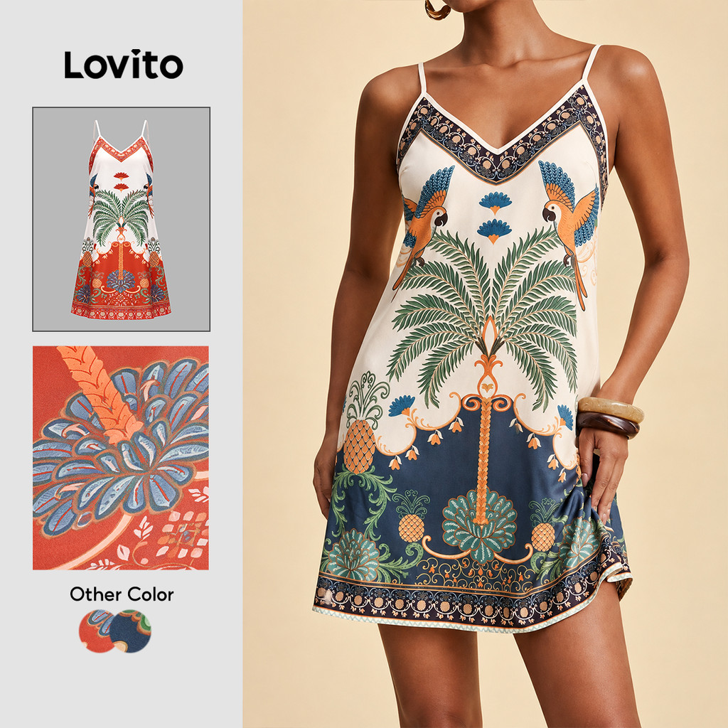 Lovito Férias Vestido Primavera/verão Feminino LBL34004