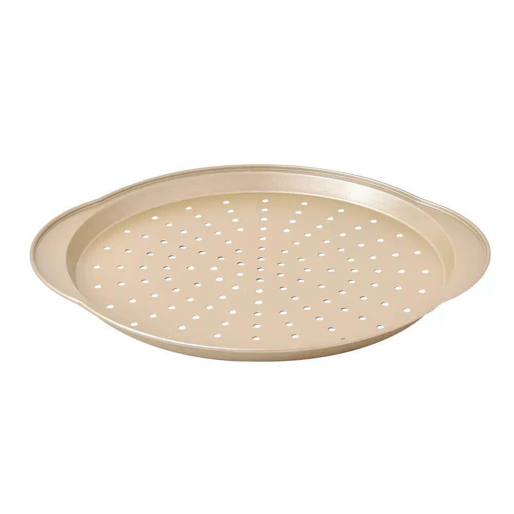 Forma de Pizza Redonda Aço Carbono Kenya Dourada 37cm