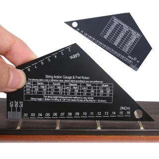 Medidor de ação de corda de guitarra, ferramenta de régua, aço inoxidável, peças de baixo elétrico, acessórios, 1 mm de