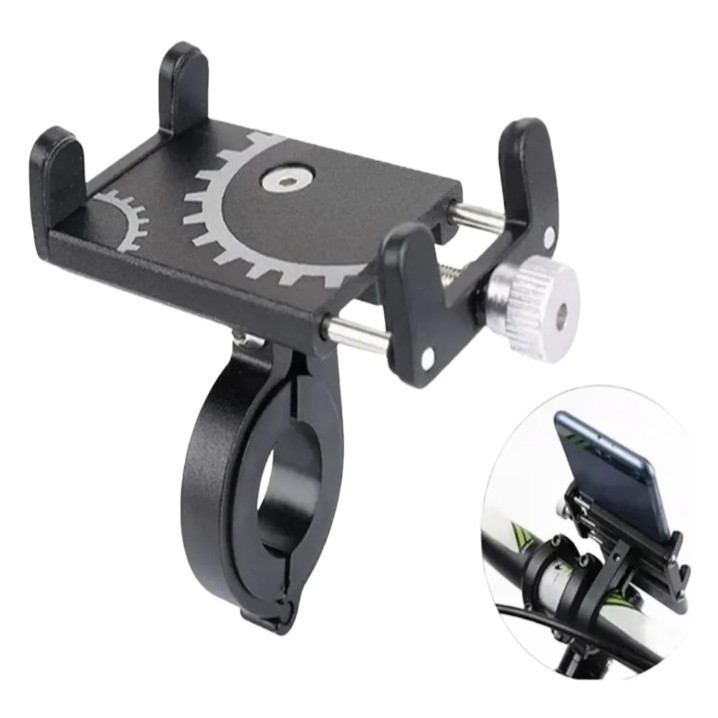 Suporte de Celular GPS Universal para Bike, Moto e Bicicleta - Alumínio Resistente e Ajustável-Aries