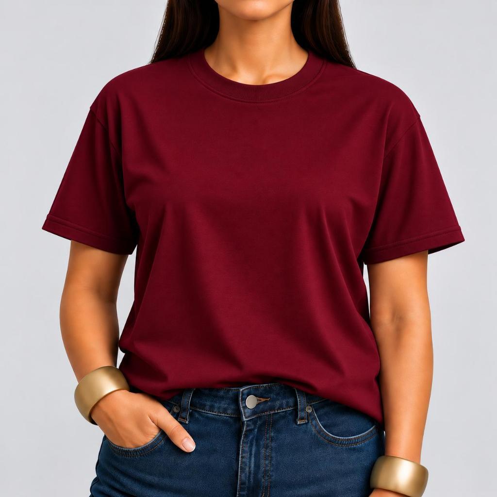 Camiseta Básica Feminina 100% Algodão Dia a dia Trabalho Passeio Versátil