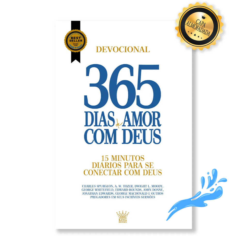 Livro 365 Dias de Amor com Deus - Devocional - Edição de Luxo Almofadada - Editora On Line