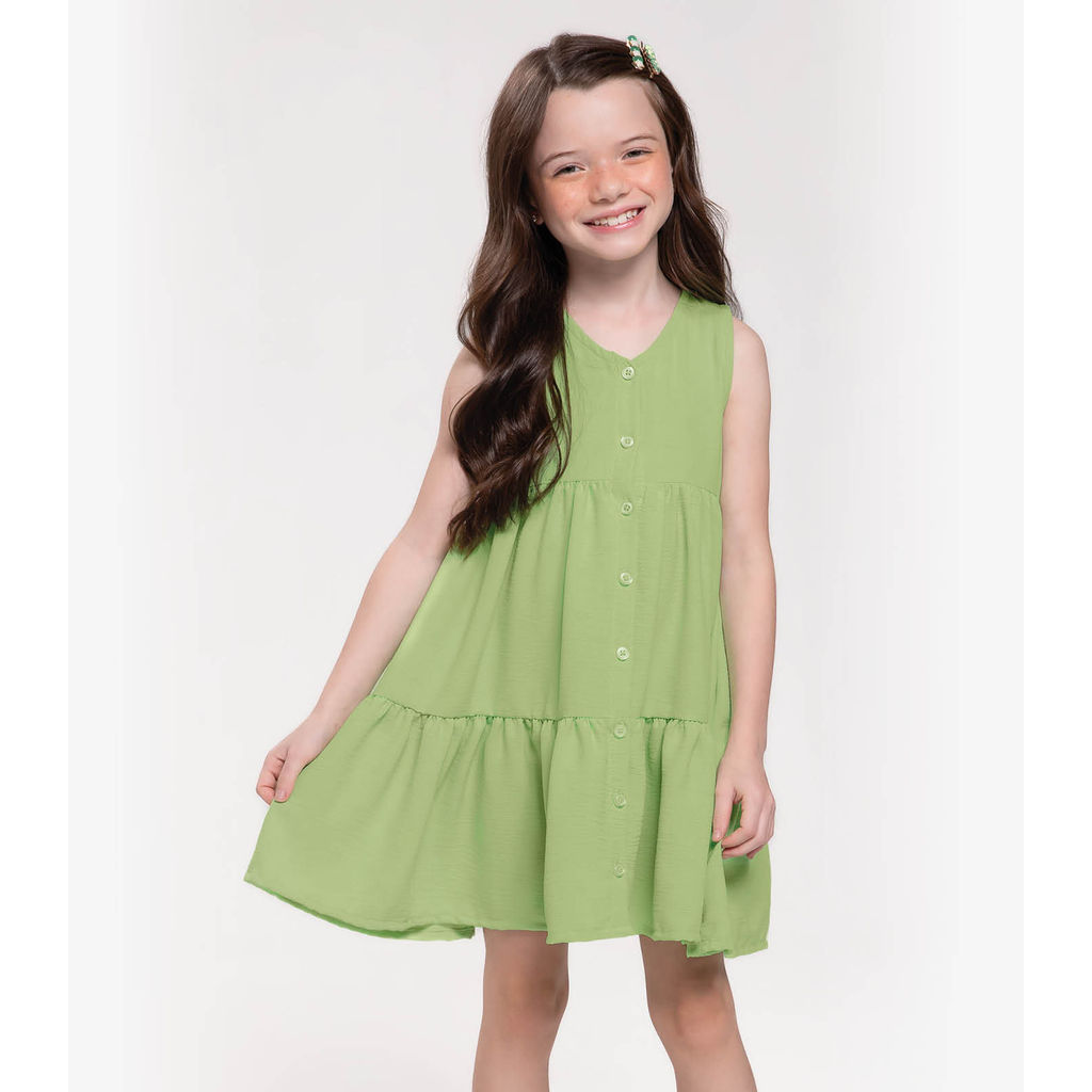 Vestido Infantil Em Air Flow Trick Nick Verde