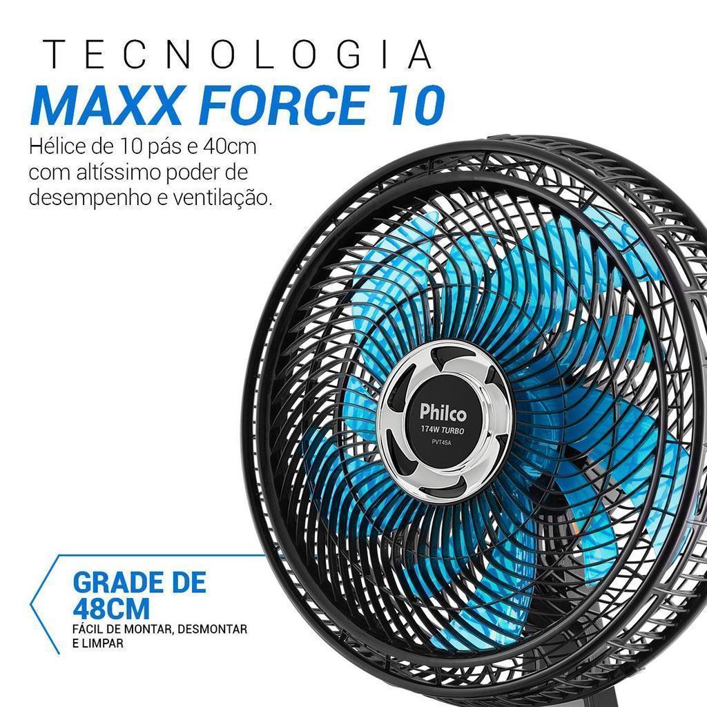 Ventilador Philco 2 em 1 Hélice de 10 Pás 174W PVT45A · foto 2