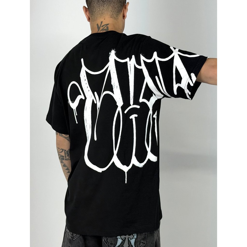Camiseta Chronic Navy Paint Back - Preta