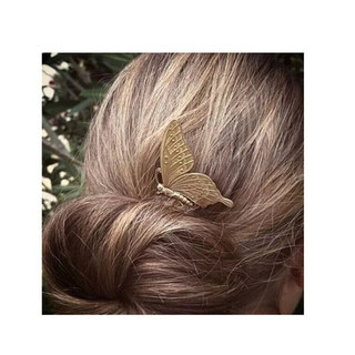 Acessórios de moda elegante All-Match acessórios de cabelo Metal borboleta pente de cabelo placa acessórios de cabelo tr