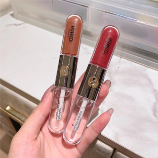 Brilho labial Kiko com efeito de dupla camada 103 #         Hidratante e de longa duração, para não misturar com o copo 