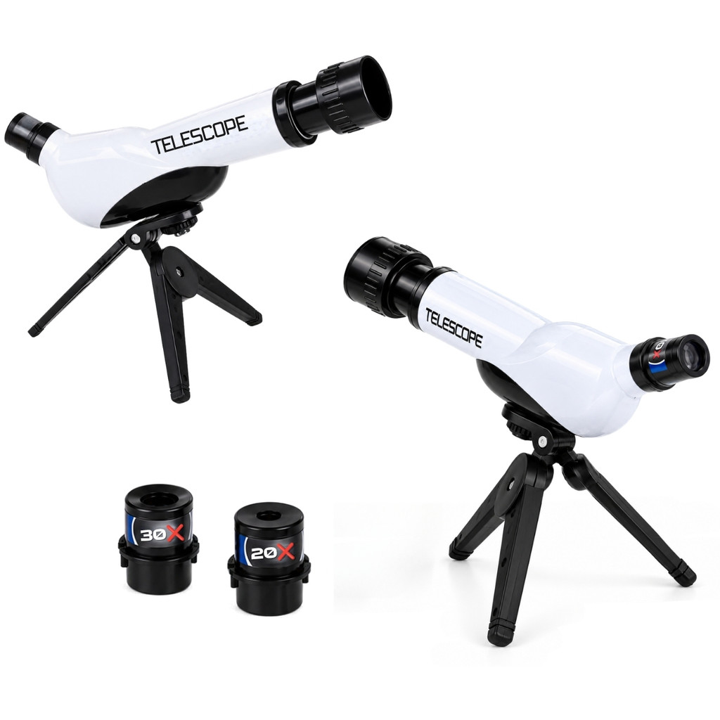 Telescópio Infantil Maravilha Galáctica com 3 Lentes e Tripé Ajustável Brinquedo Educativo - Castela