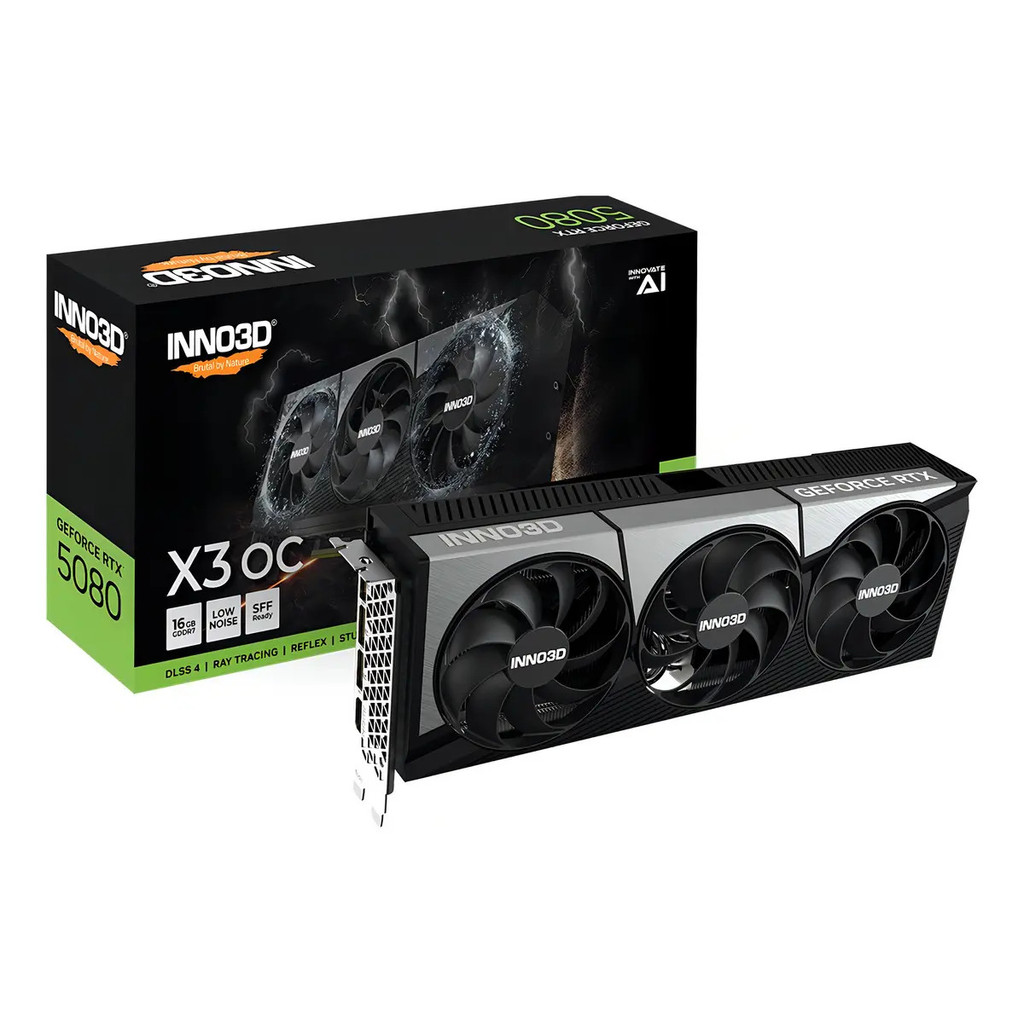 Placa de Vídeo INNO3D NVIDIA GeForce RTX 5080 X3 OC 16GB GDDR7 N50803-16D7X-17603930