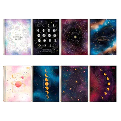 Caderno espiral capa dura universitário 1x1 80 folhas Magic Tilibra