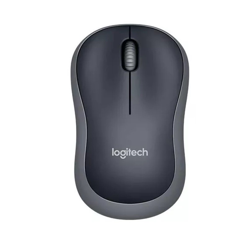 Mouse Sem Fio Logitech M185 Preto e Cinza Wireless USB
