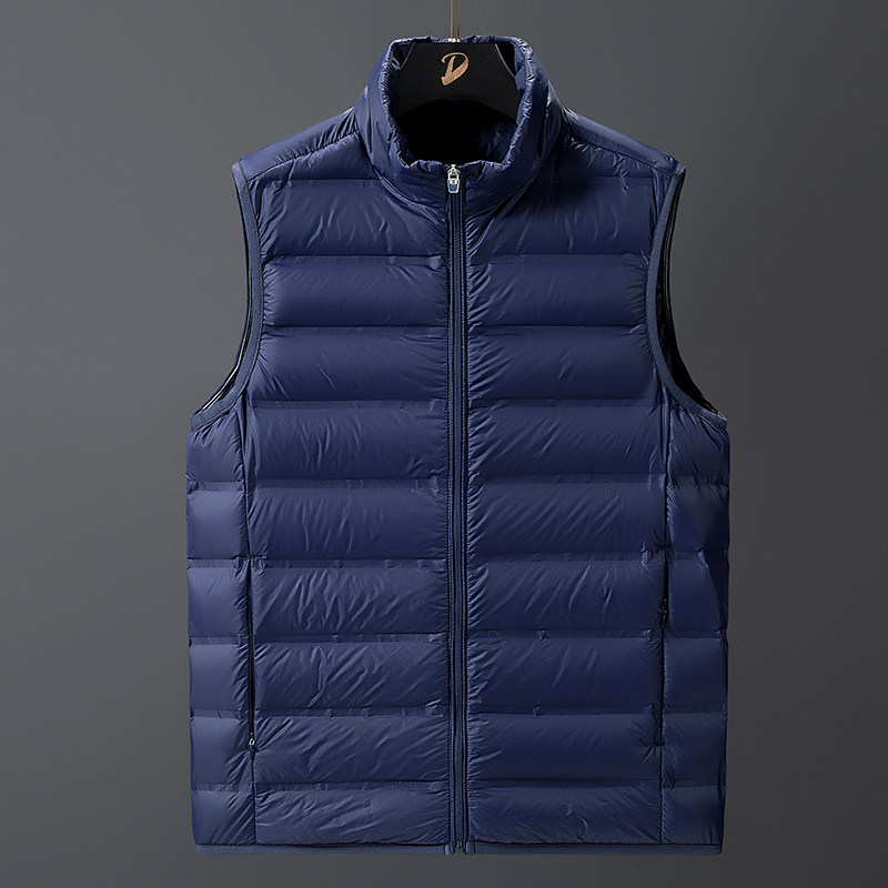 Colete de algodão masculino leve outono inverno colete masculino gola alta tamanho grande jaqueta Casual engrossado cole