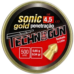 Chumbinho Technogun Sonic Gold Penetração 4.5mm (.177) - 500un