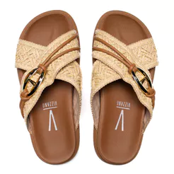 Chinelo Slide Feminino Vizzano Flatform Tramado Dia a Dia Verão Conforto