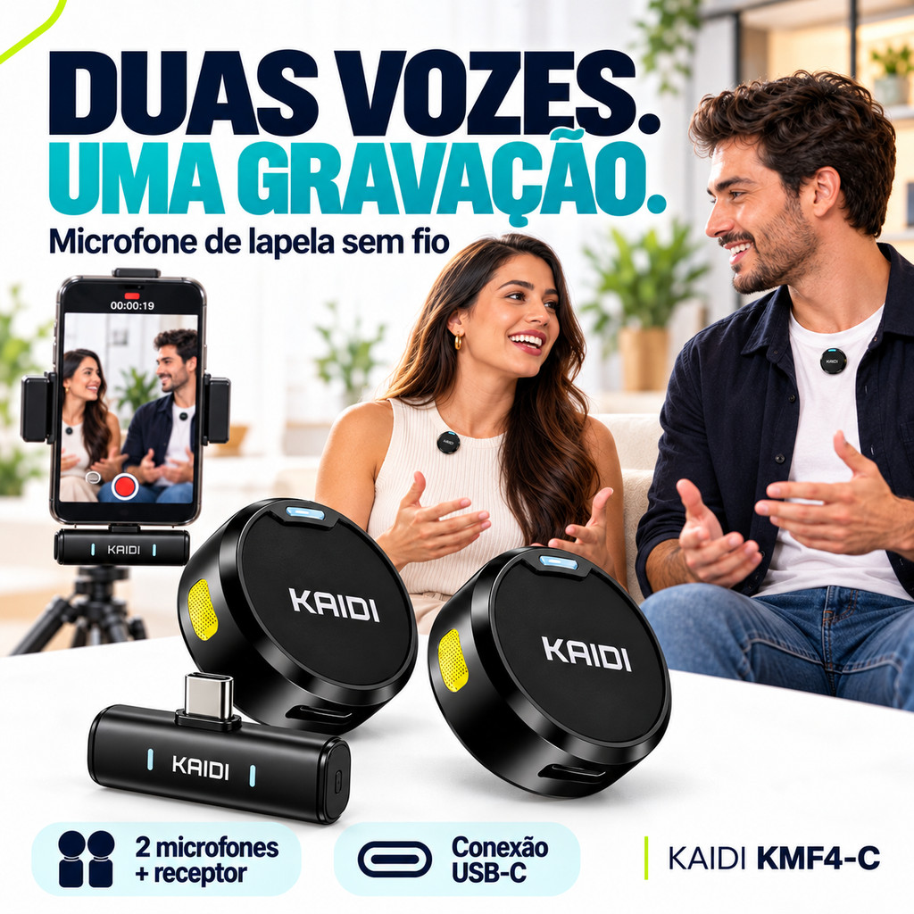 Microfone Celular Lapela Sem Fio Microfone Para Celular Condensador Profissional 2 Microfone Sem Fio