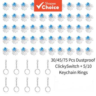 Interruptor De Teclado Mecânico ITLY Tátil Clicky Com 10 Chaveiros , 30 Milhões De Cliques Fidget Clicker Switch Para Im