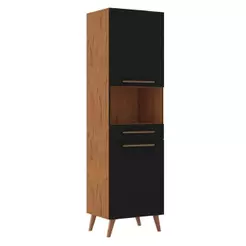 Paneleiro Duplo para Micro-ondas Favorita Natura / Preto TX