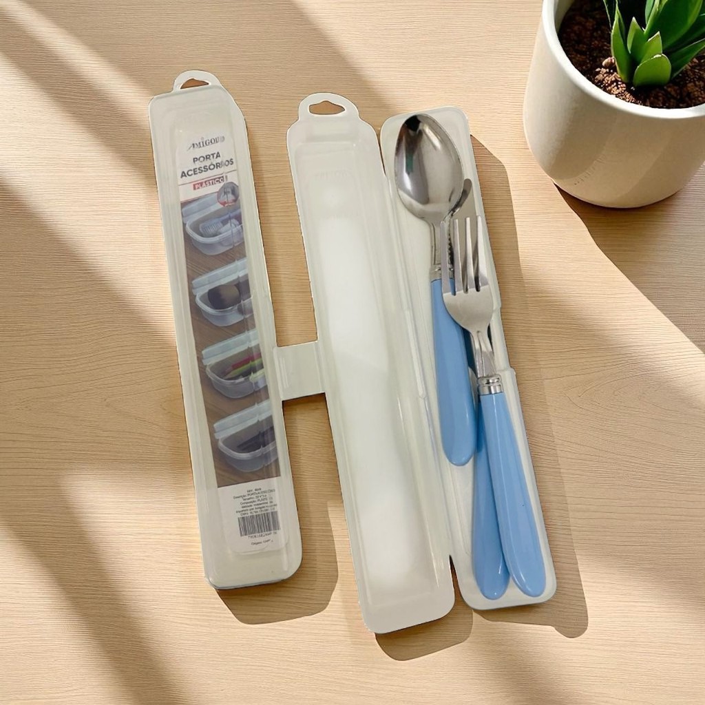 Estojo Organizador Multiuso – Transparente, Portátil e Versátil Para Talher Canetas