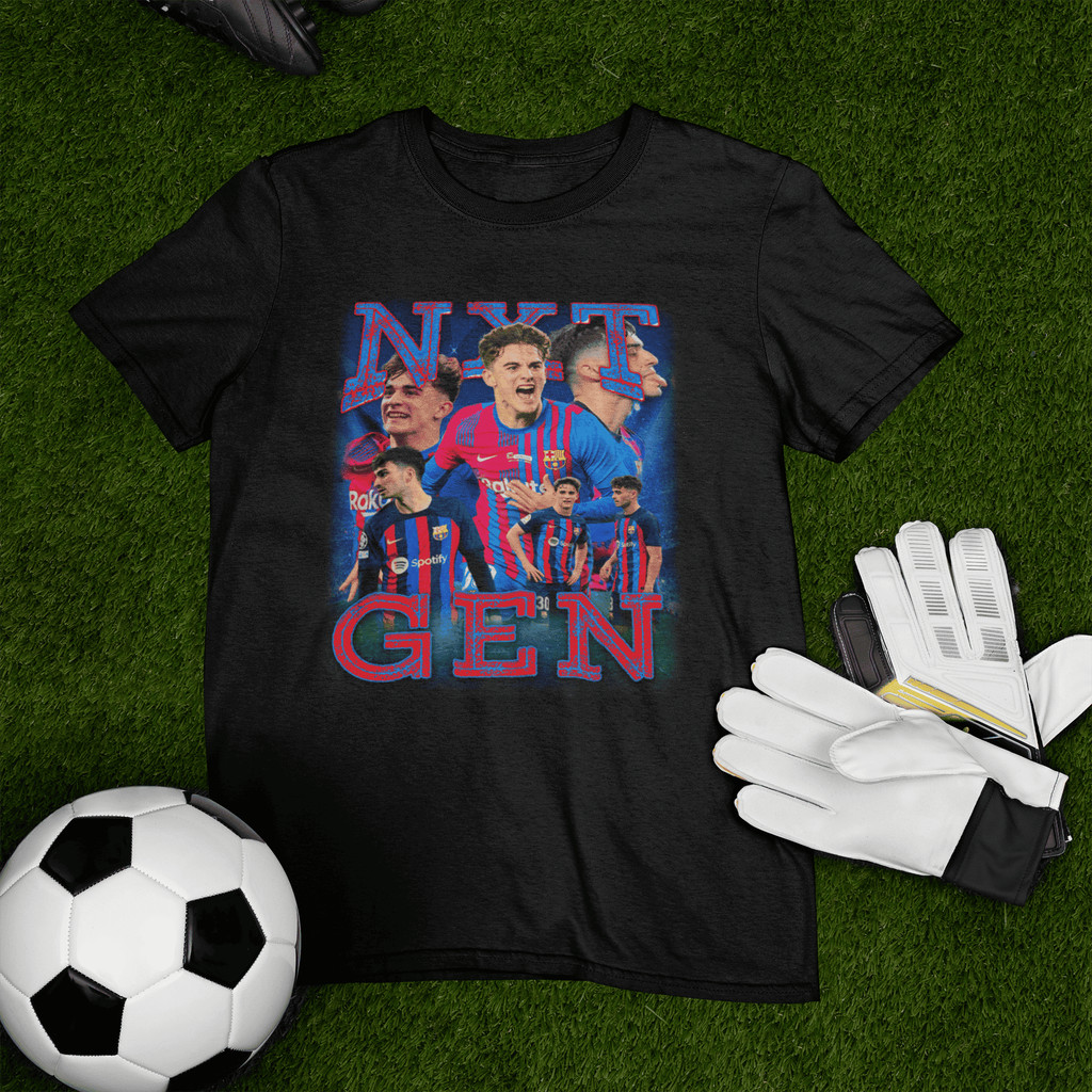 Camiseta Pablo Gavi FC Barcelona Futebol Jogador 100% Algodao