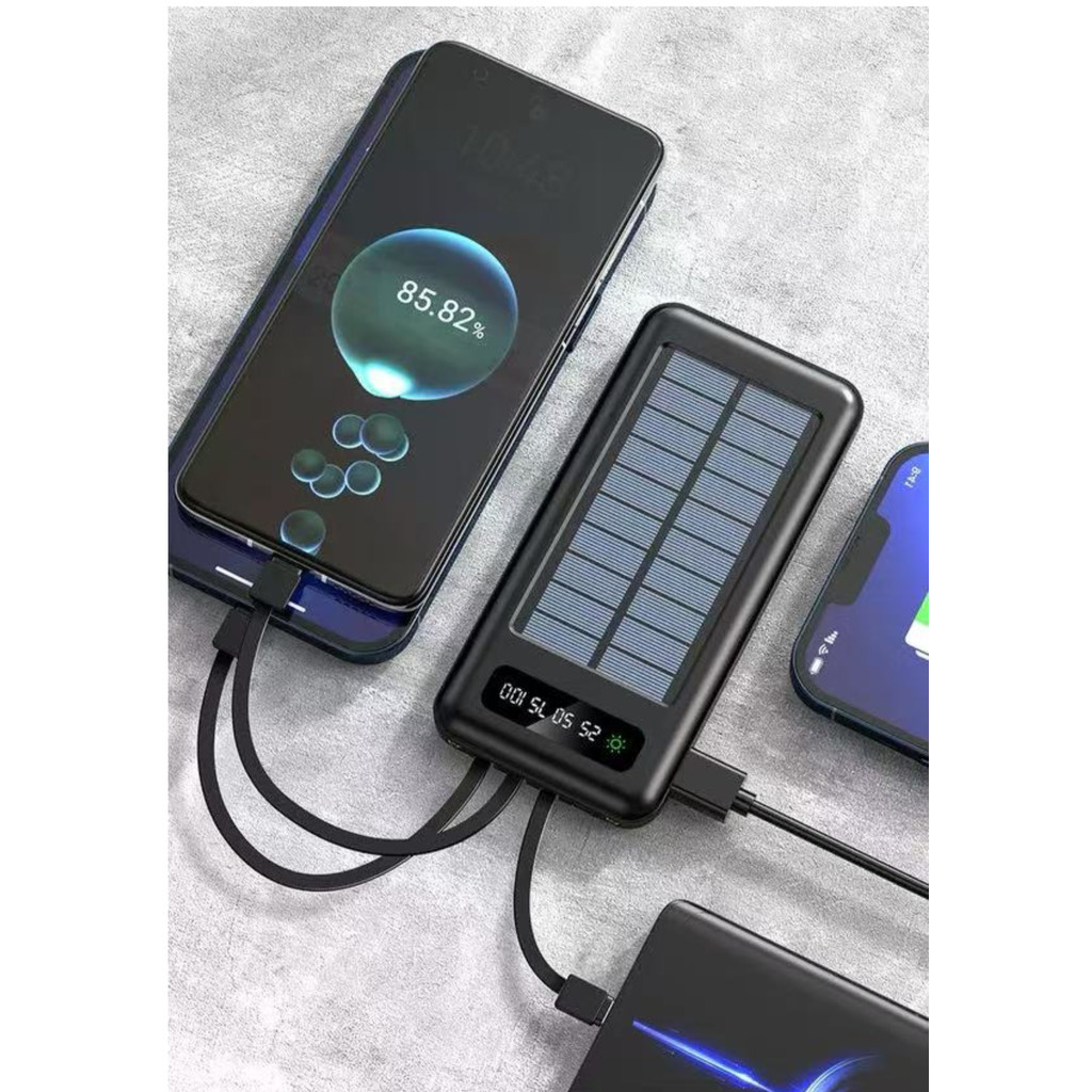 Carregador Portátil Power Bank 20.000mah Com cabos 5 Em1 LED lanterna