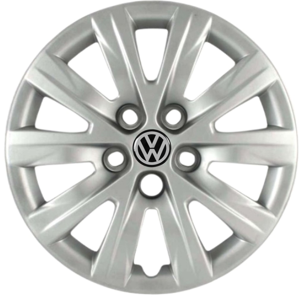 Calota Adap. Vw Fox Spacefox Polo Aro 15 Jogo Prata
