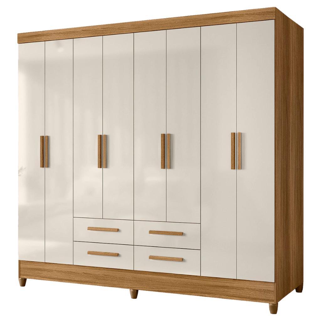 Guarda Roupas Casal 8 Portas 4 Gavetas Montana em Oferta na Shopee