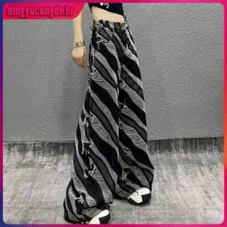 Gordo mm Cool Scalling Scale Design jeans feminino tamanho grande americano nicho solto ,pernas largas,Sapatos de arrast em Oferta na Shopee