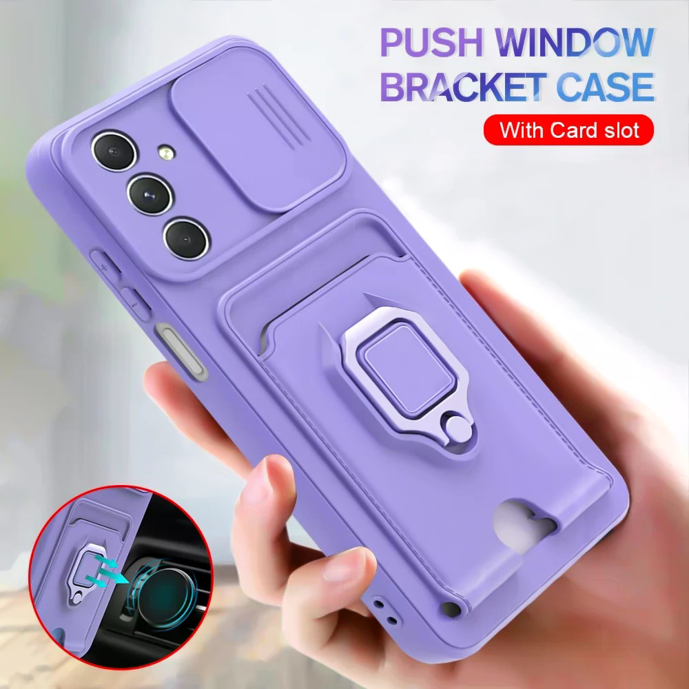 Capa Para Samsung Galaxy A07 A06 A16 A26 A36 A56 A55 A35 A25 A05 A05S A54 A34 A24 A14 Slide Câmera Titular Anel