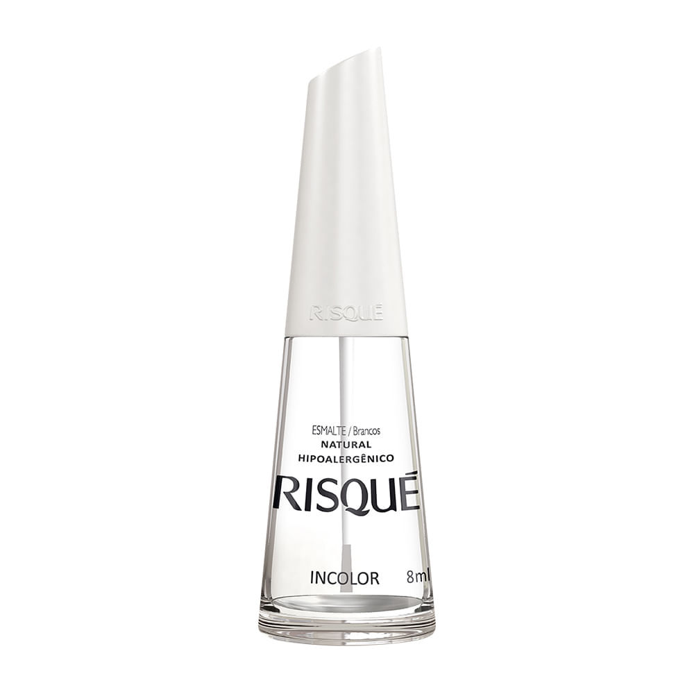 Esmalte Risqué Incolor Natural Hipoalergênico com 8ml