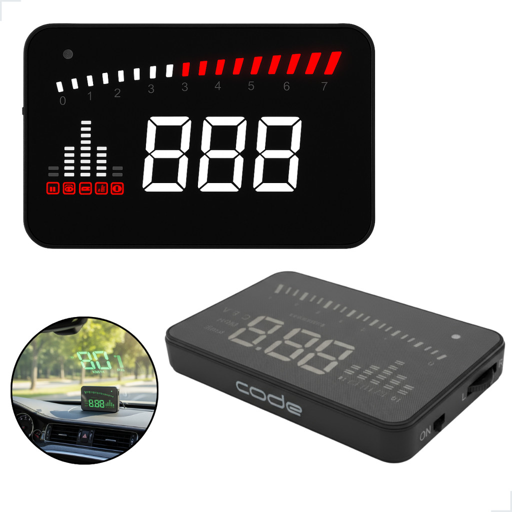 Projetor De Velocidade HUD OBD2 Digital Para Carros Com Porta OBD2 E Computador De Bordo