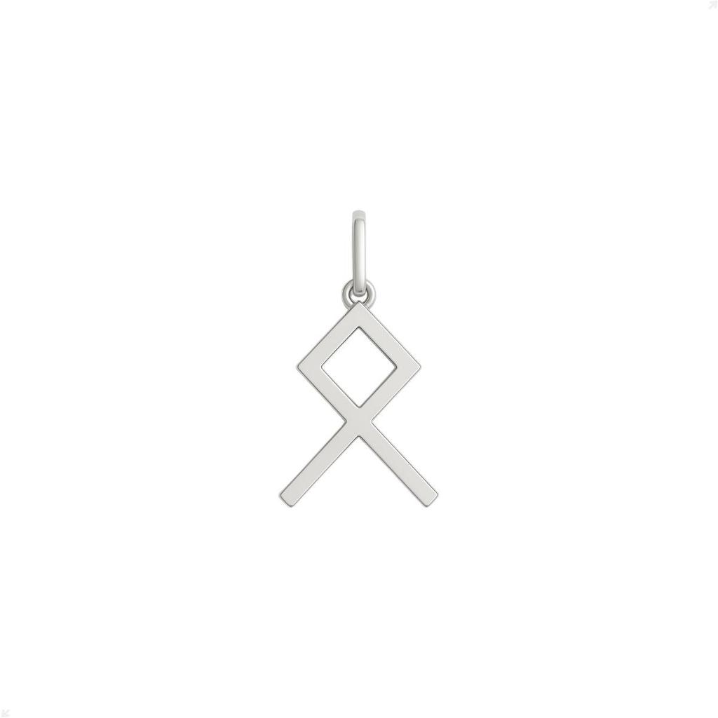 Pingente Prata 925 Runas Vikings Design Premium