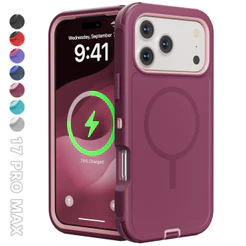 Capa Magnética Defender Para iPhone Air 17 16E 16 Plus 15 Pro Max , Proteção Resistente 3 Em 1 De Nível Militar [À Prova