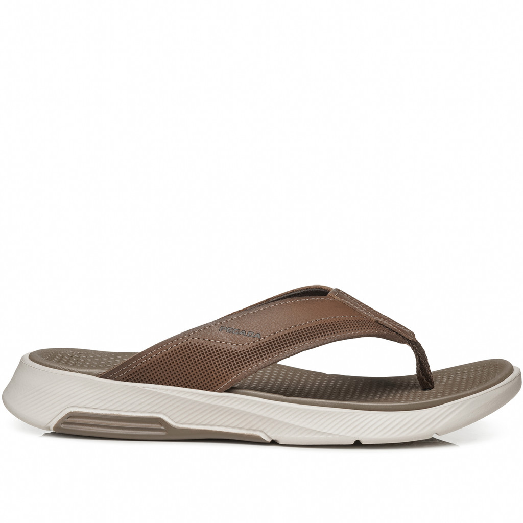 Chinelo Pegada Masculino Macio E Confortável Couro Original Leve Homem Casual e Moderno