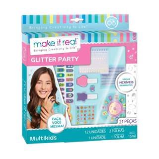 Kit para Unhas My Style By Make it Real Glitter Party Multikids - BR2003 em Oferta na Shopee