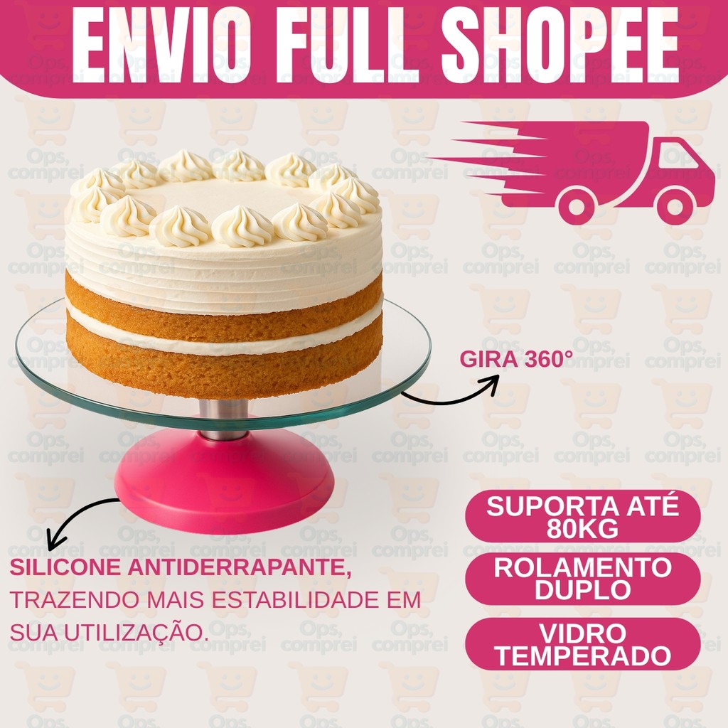 Bailarina Giratória Profissional De Vidro Para Decorar Bolos Confeitaria Envio Full
