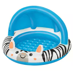 Piscina Inflável Infantil Zebra com Cobertura e Proteção UV 26 Litros Bel