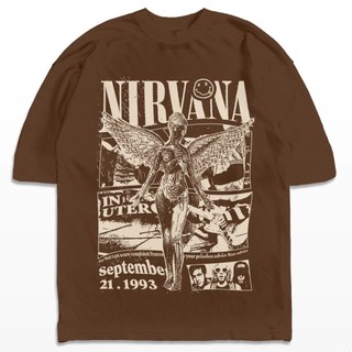 Camiseta Nirvana 1993 Vintage Banda Rock Streetwear Harajuku Aesthetic Camisa Unissex