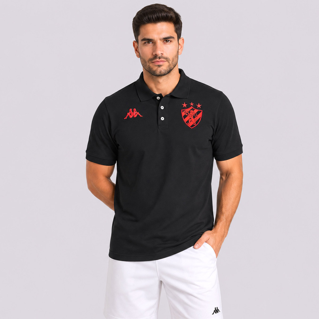 Polo Kappa Piquet Sport Recife 2026 Preta