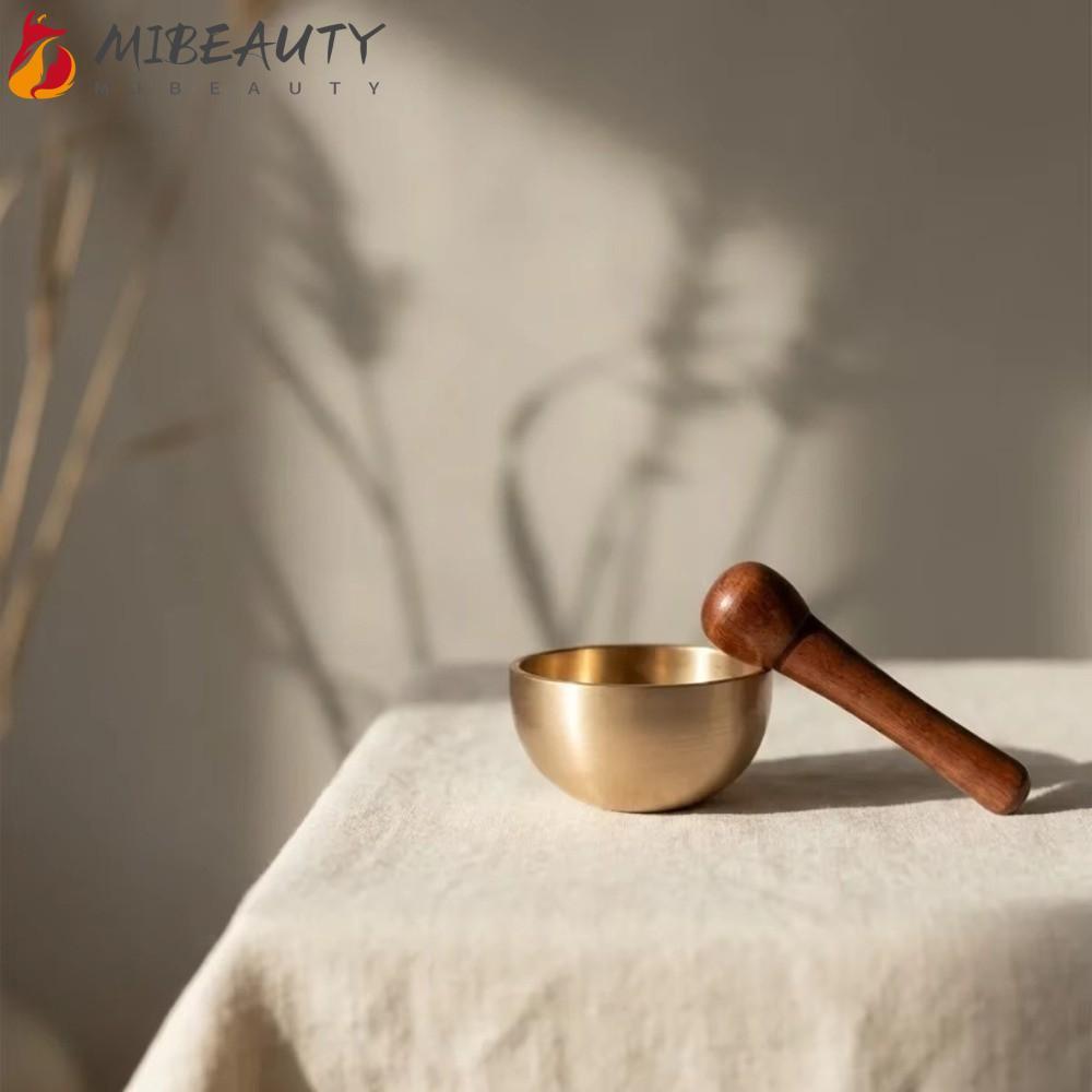 Tigela De Som De Meditação MIBEAUTY , Com Mini Canto De Latão De Cobre Malho , Design De Terapia Manual