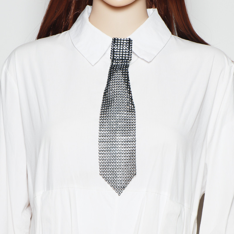 Strass incrustado pequena gravata acessórios de decoração feminina acessórios camisa gravata borboleta acessórios dança