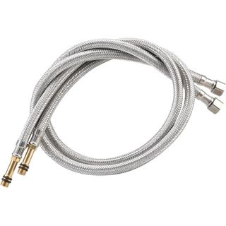 Conector de Torneira para Banheiro e Cozinha de 32 Polegadas, Mangueira de Abastecimento Trançada em Aço Inoxidável, Ros