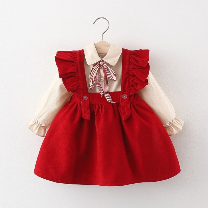 Meninas terno novo estilo roupas de outono bebê 1-2-4 anos de idade 3 pequeno bebê primavera outono moda puro algodão ci